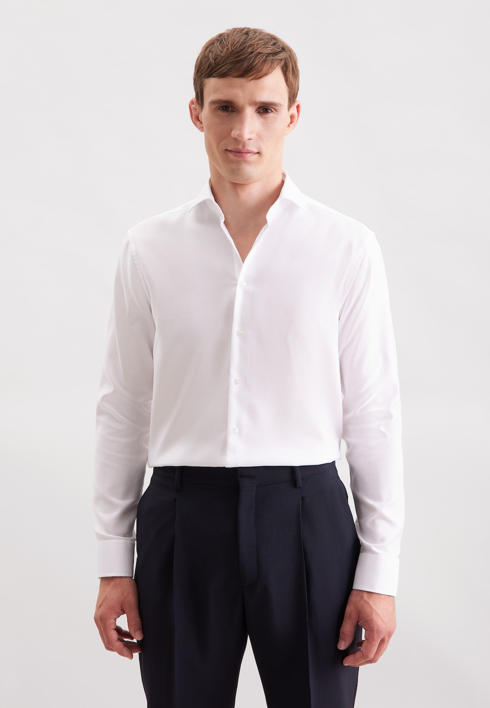 Herren Business Hemd - Fischgrat