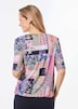 Stretchblouse met patchworkpatroon
