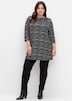 Longshirt 3/4-Arm Sonstiges Muster Ohne Kragen