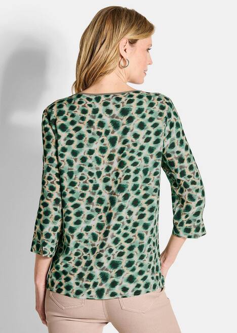 GOLDNER Blouse met print Gedessineerde blouse van pure viscose