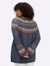 Pullover Langarm Jacquard Ohne Kragen