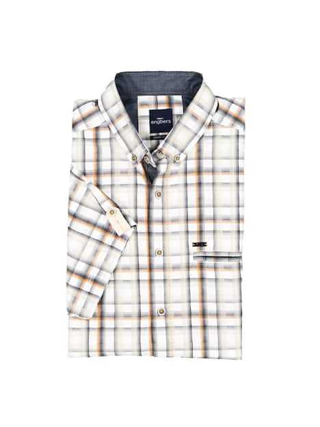 engbers Herren Kurzarm-Hemd gemustert , Orange