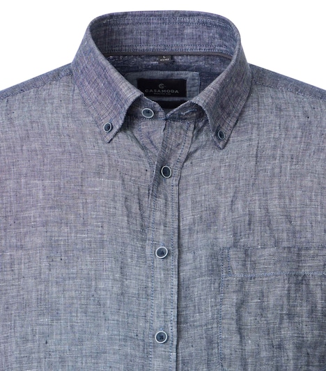 Leinenhemd Kurzarm uni Casual Fit