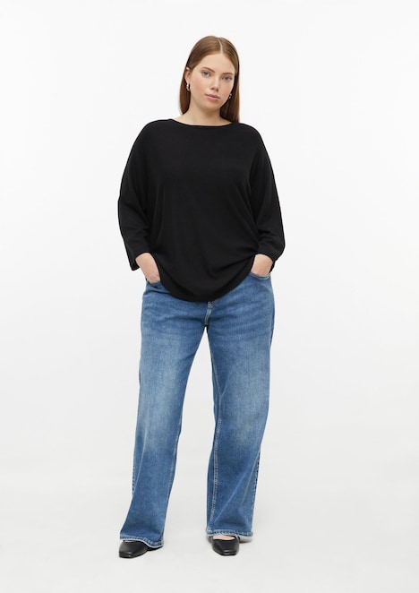 Viskosemix Pullover mit Fledermausärmeln