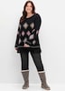 Strickpullover Langarm Sonstiges Muster Ohne Kragen