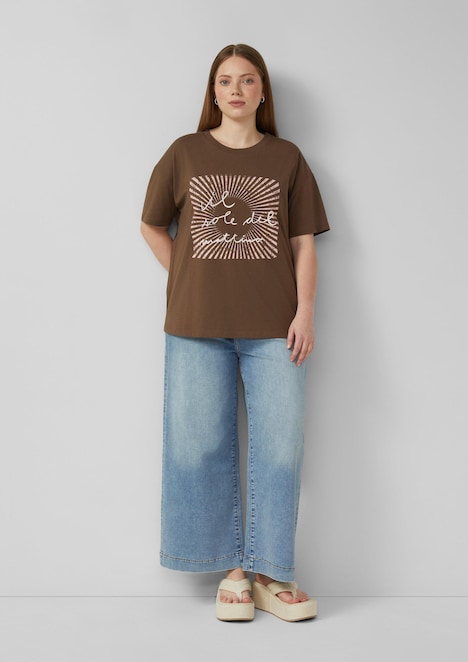 Baumwollshirt mit Frontprint