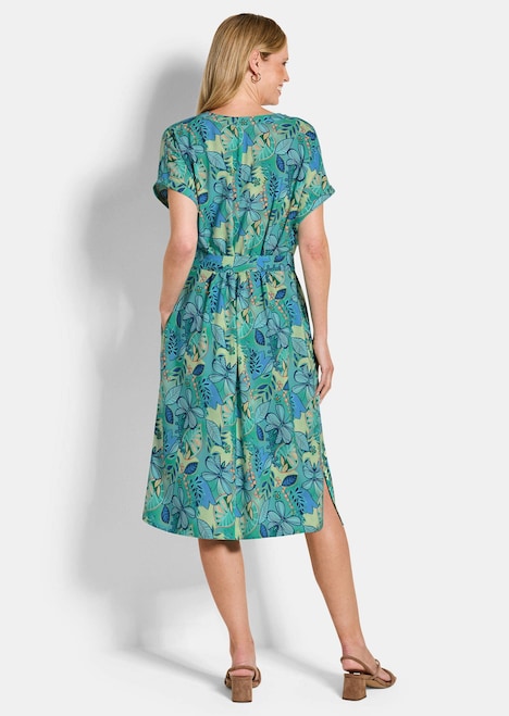 Viskosekleid mit floralem Muster