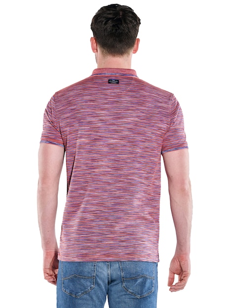 Herren Polo-Shirt meliert , Hellrot