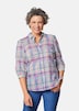 Feminine Hemdkragenbluse im Karodessin
