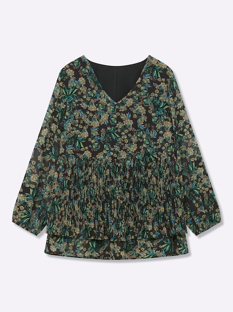 Tunika Langarm Ohne Kragen