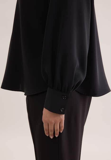 Damen Stehkragenbluse - Uni