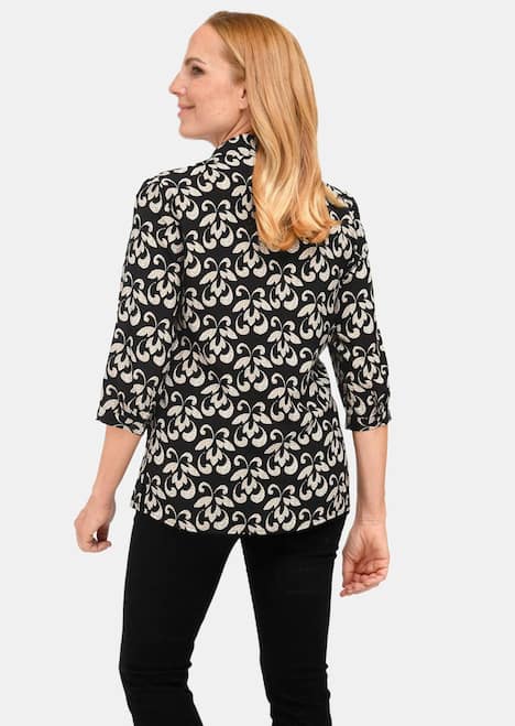 GOLDNER Blouse met print Overhemdblouse met doorlopende knopenlijst