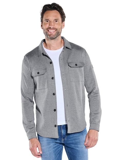 engbers Herren Sweatshirt im Overshirt-Design , Grau