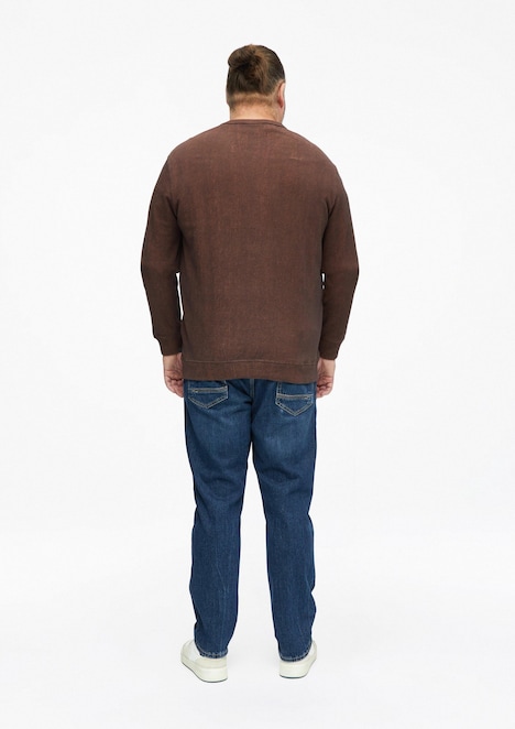 Sweatshirt mit Rippstruktur