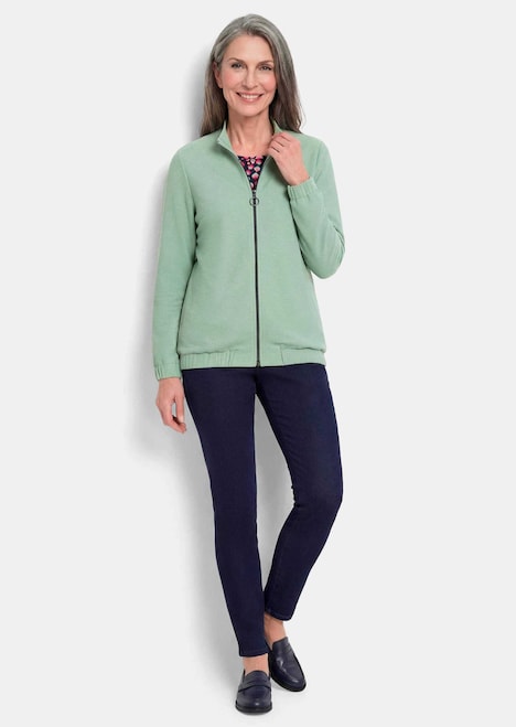 Jerseyjacke mit Ottomanstruktur