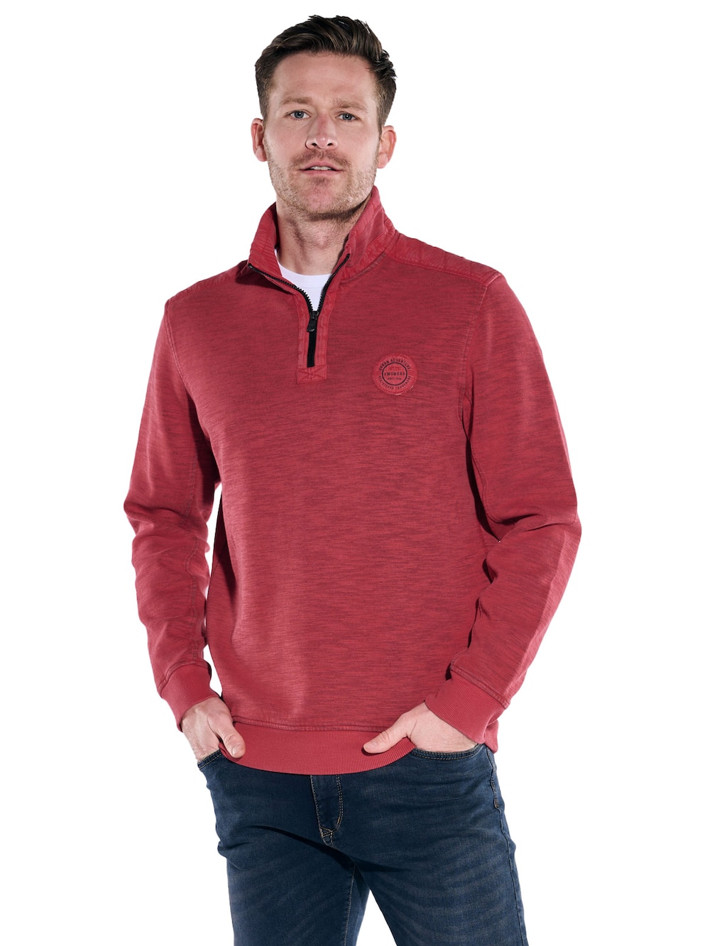 Sweatshirt mit Troyerkragen