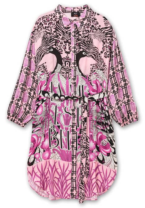 Longbluse Langarm Sonstiges Muster Hemdkragen