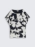 T-Shirt im Material-Mix