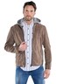 engbers Herren Lederjacke mit heraustrennbarer Blende , Hellbraun