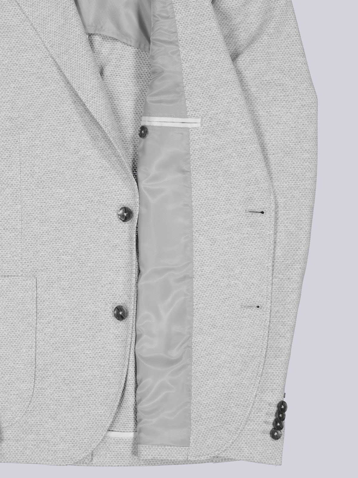 engbers Herren Freizeit-Sakko strukturiert , Silbergrau