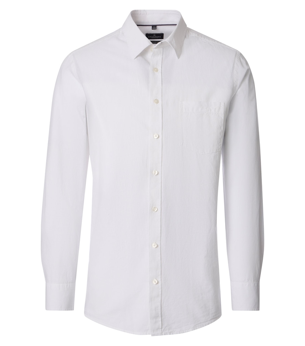 Leinenhemd uni Comfort Fit