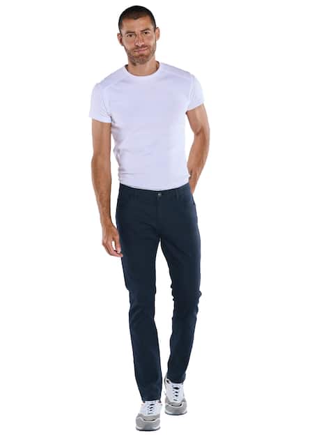 engbers Herren 5-Pocket-Hose regular , Marineblau