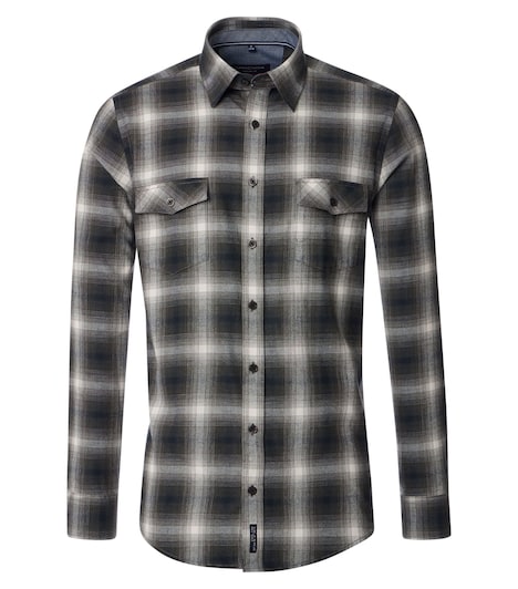 Flanellhemd kariert Casual Fit