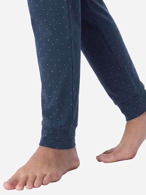 Schiesser Damen Schlafanzug Casual Essentials ultraviolett