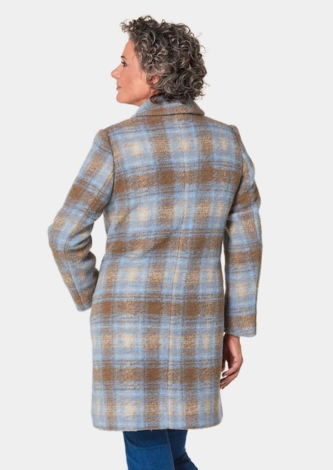 Kurzgröße - Karo-Wollmantel