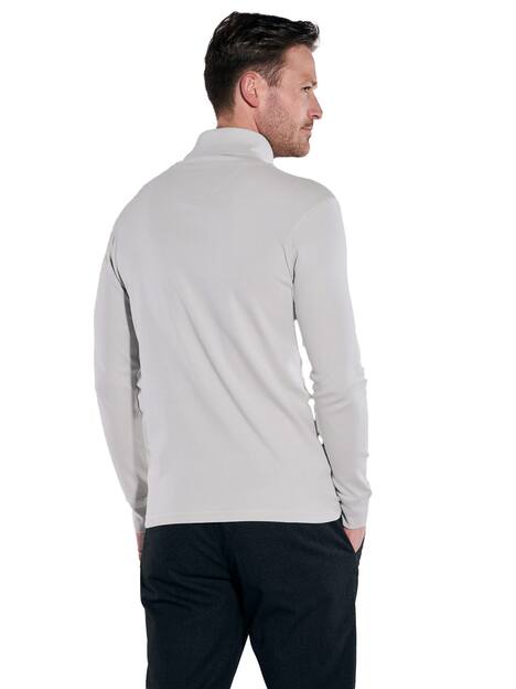 engbers Herren Langarm-Shirt mit Rollkragen , Silbergrau
