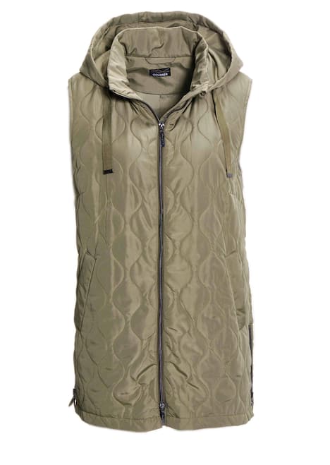 GOLDNER Gewatteerde bodywarmer Vest met capuchon