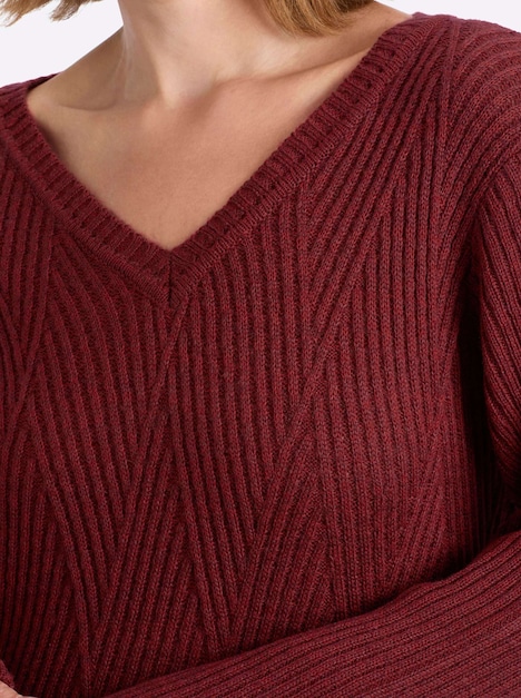 Strickkleid Strickkleid mit Rautenstrickmuster Langarm keine Angabe