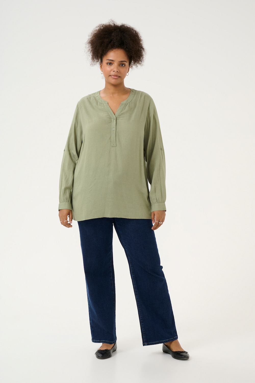 Langarm-Bluse Regular fit