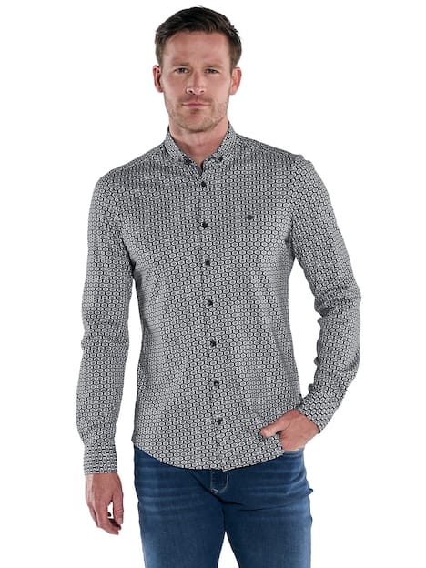 engbers Herren Hemd langarm , Grau