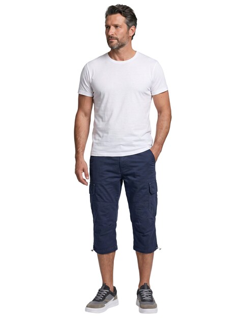 Herren Capri Cargo Shorts aus Baumwolle , Saphirblau