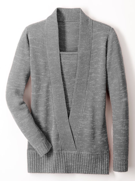 Pullover Langarm Jersey Meliert