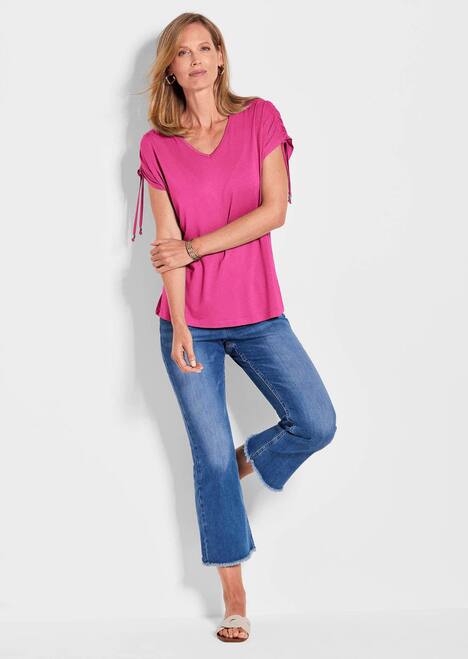 Kurzarm Viskose-Oberteil