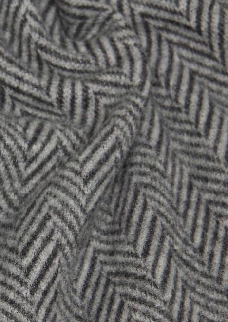 Flauschige 7/8-Hose, Fischgratmuster