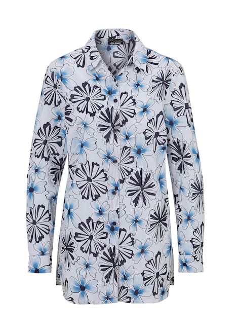Druckbluse mit Hemdkragen