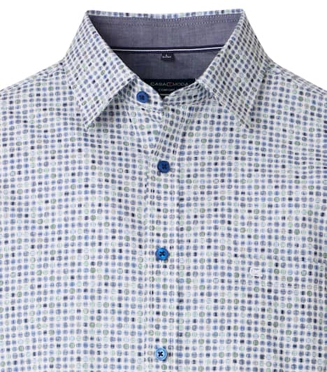 Freizeithemd Kurzarm Print Comfort Fit