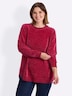 Pullover Pullover aus weicher Chenille-Qualität Langarm ohne Kragen
