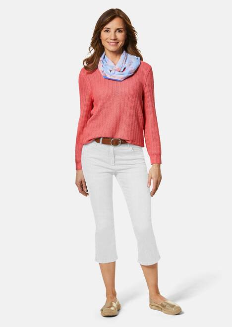 GOLDNER Verkorte jeans met wijd uitlopende zoom Verkorte jeans met wijd uitlopende zoom