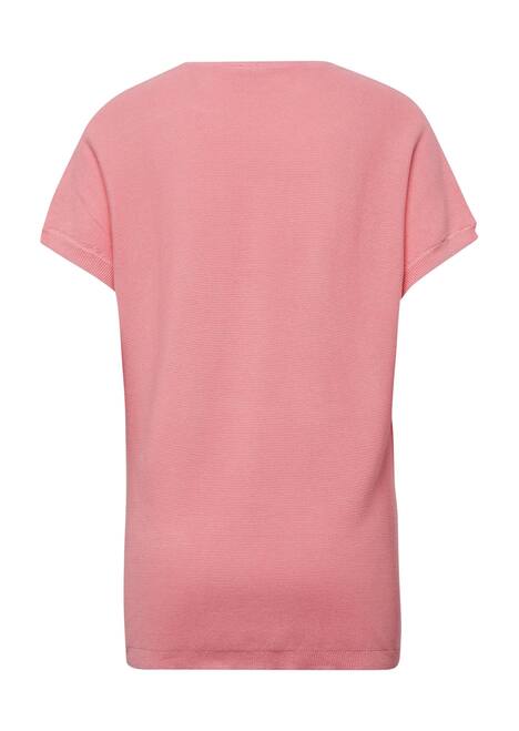 GOLDNER Trui Katoenen pullover met V-hals en korte mouwen