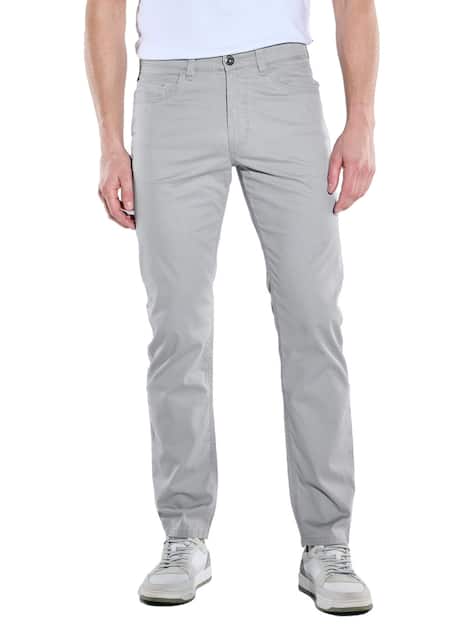 engbers Herren 5-Pocket-Hose regular , Silbergrau