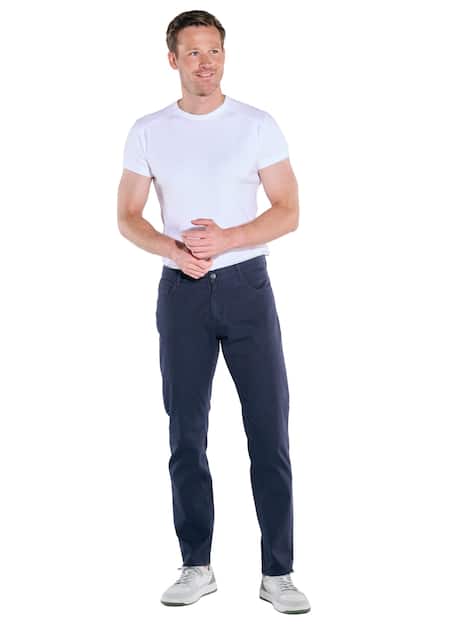 engbers Herren 5-Pocket-Hose slim fit , Saphirblau