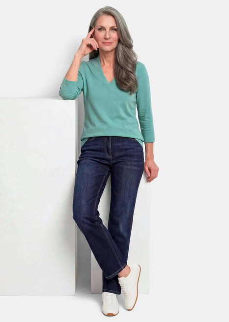 Elegantes Basic-Shirt mit V-Ausschnitt