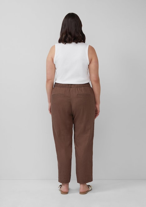 Leinenmix-Hose im Relaxed Fit mit Elastikbund