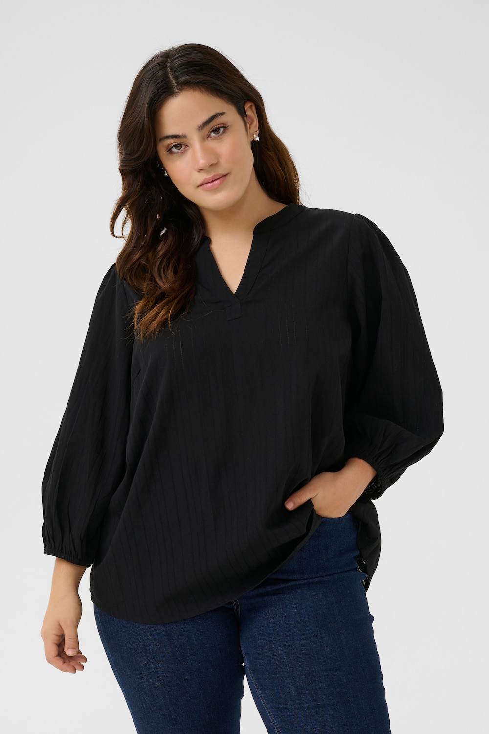 Langarm-Bluse Regular fit