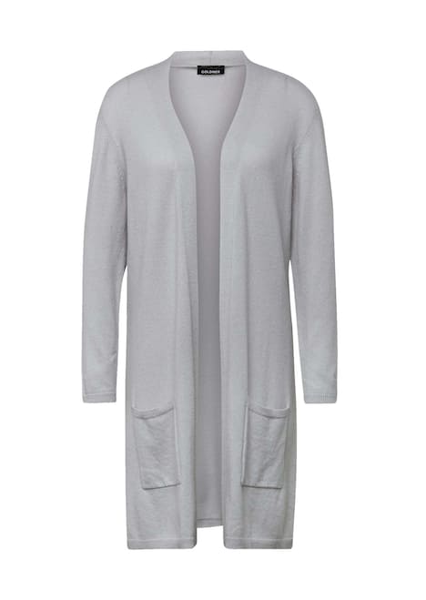 Modische Kaschmir-Longstrickjacke