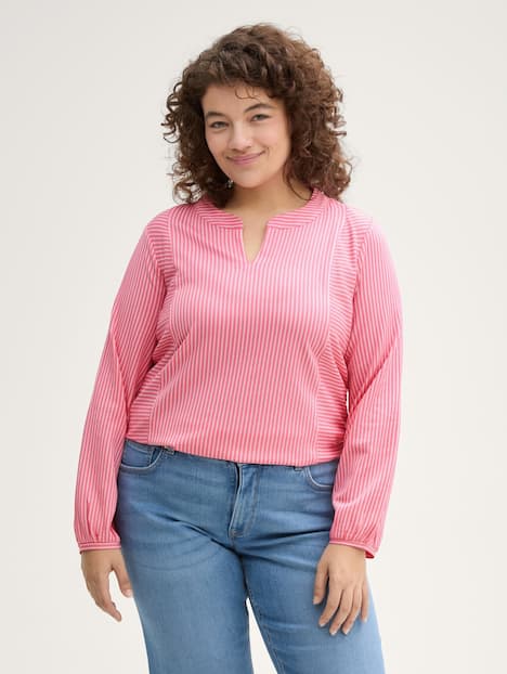 Blusenshirt mit Streifenmuster